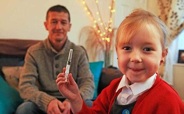 Пятилетняя малышка спасла своего отца, впавшего в диабетическую кому, воткнув ему в живот шприц