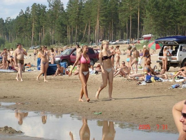 Пляж для людей с размером