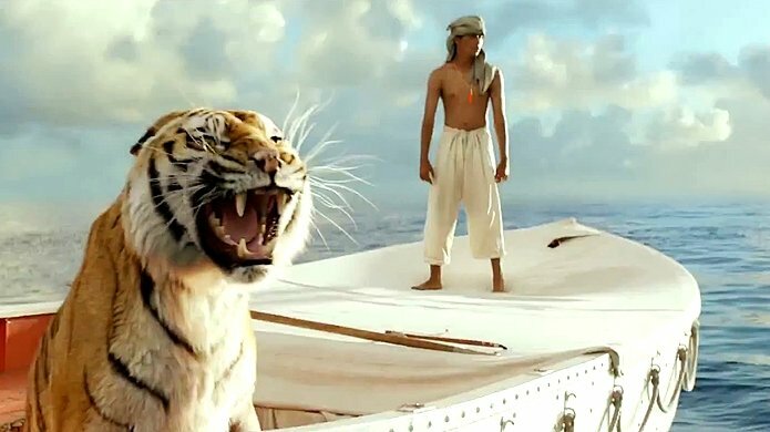 История индийского мальчика, оказавшегося в одной лодке с тигром посреди океана - лидер российского проката